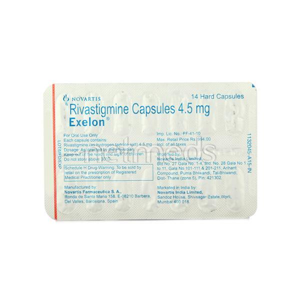Exelon 4.5mg Capsule 14'S - Global Surgicals