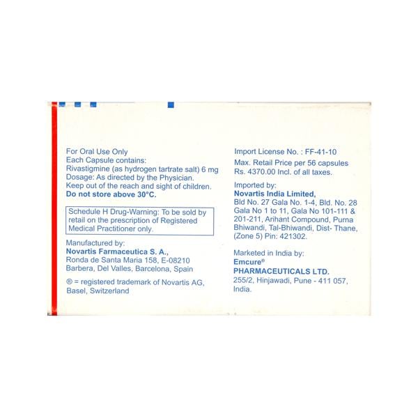 Exelon 6mg Capsule 14'S - Global Surgicals