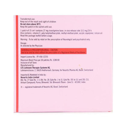 Exelon Tts 13.3mg Patch 15'S - Global Surgicals