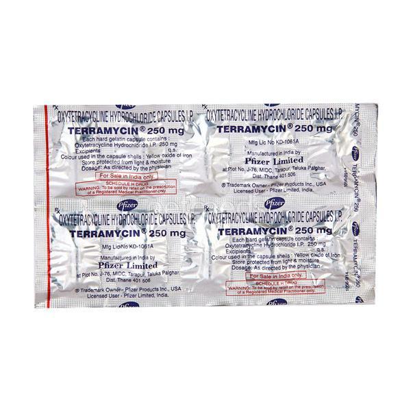 Terramycin 250mg Capsule 10'S