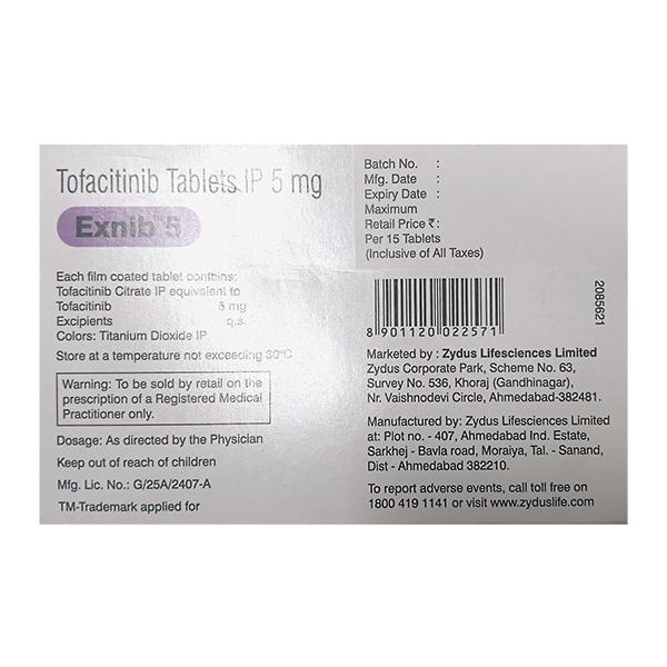 EXNIB 5 Tablet 15's - Global Surgicals