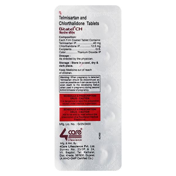 BITATEL CH 40/12.5mg Tablet 10's
