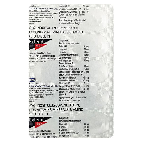 Extend Hair Tablet 10'S - Global Surgicals