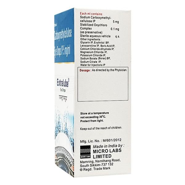 Extralube Eye Drops 10ml - Global Surgicals