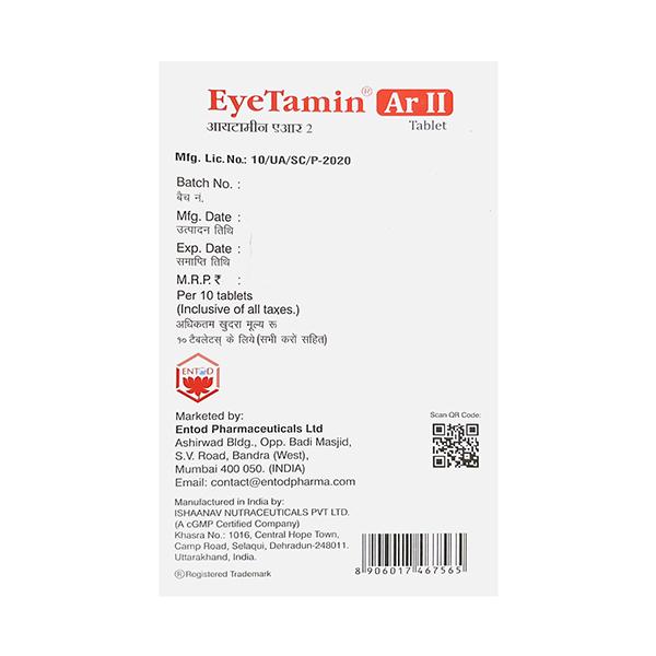 EYETAMIN AR II Tablet 10's - Global Surgicals