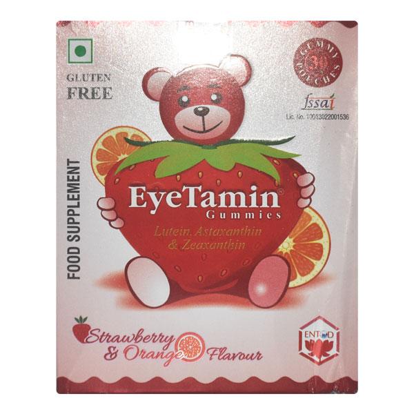EYETAMIN STRAWBERRY & ORANGE FLAVOUR Gummies 30's - Global Surgicals