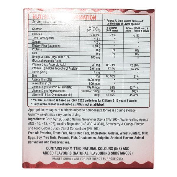 EYETAMIN STRAWBERRY & ORANGE FLAVOUR Gummies 30's - Global Surgicals