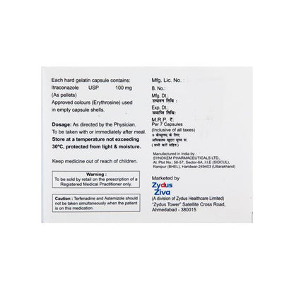 Livafin O 100mg Capsule 7'S