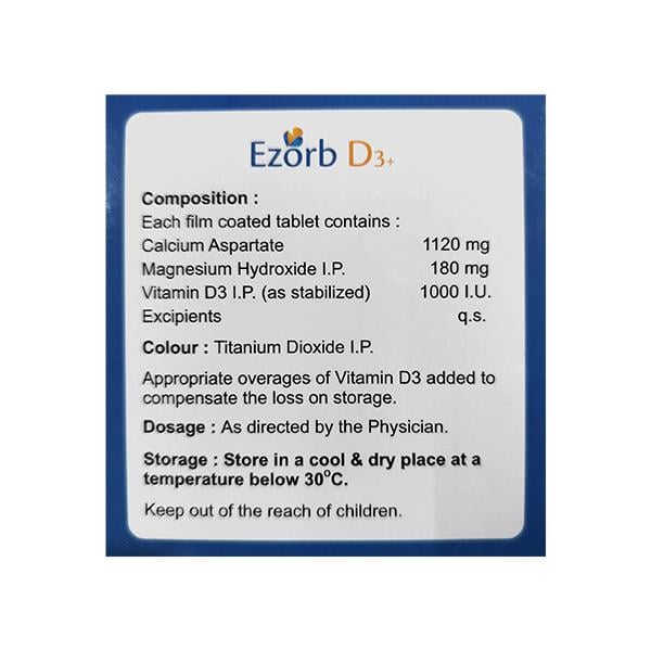 EZORB D3+ Tablet 15's - Global Surgicals