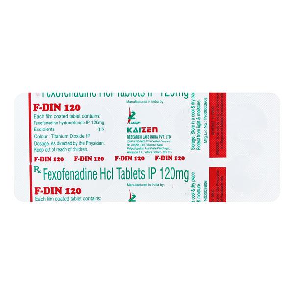 F DIN 120 Tablet 10's - Global Surgicals