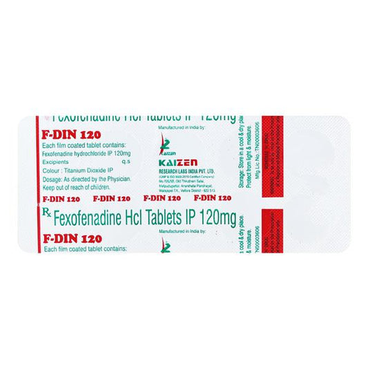 F DIN 120 Tablet 10's - Global Surgicals