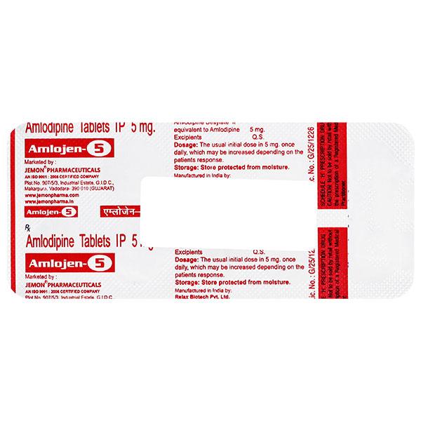 AMLOJEN 5 Tablet 10's