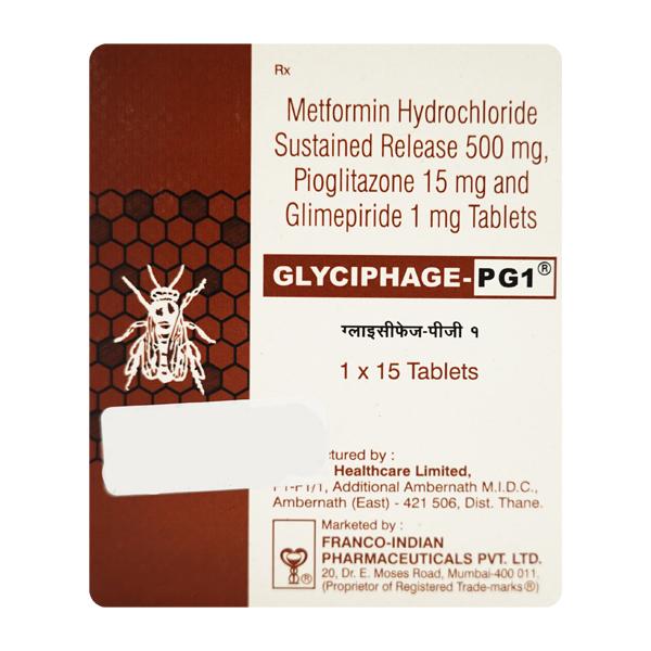 GLYCIPHAGE PG 1mg Tablet 15's