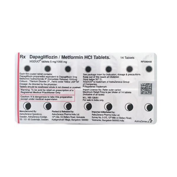 Xigduo 5/1000mg Tablet 14'S