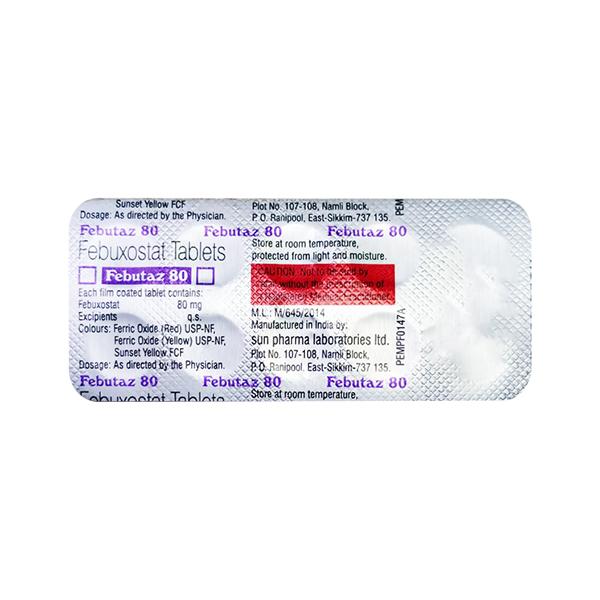 Febutaz 80mg Tablet 10'S