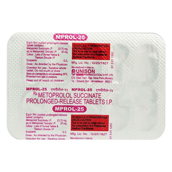 Mprol 25mg Tablet 10'S