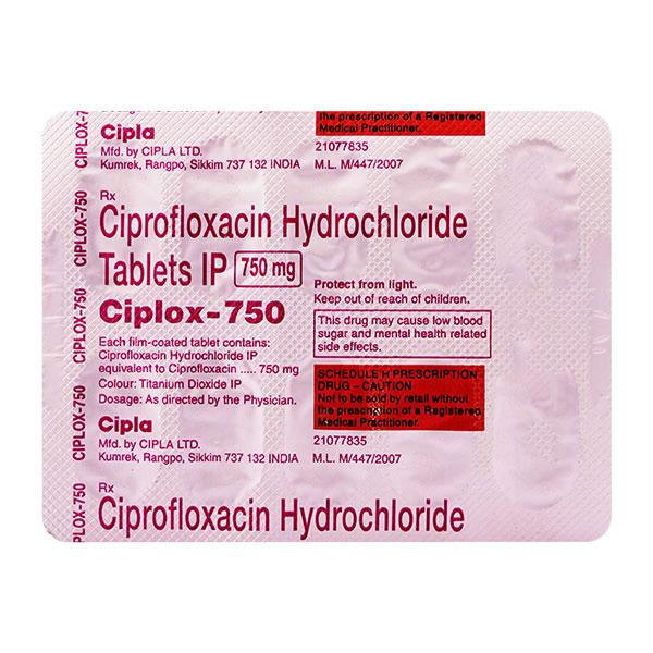 Ciplox 750mg Tablet 10'S