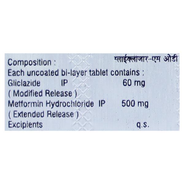 GLYCLAZAR M OD 60 Tablet 10's