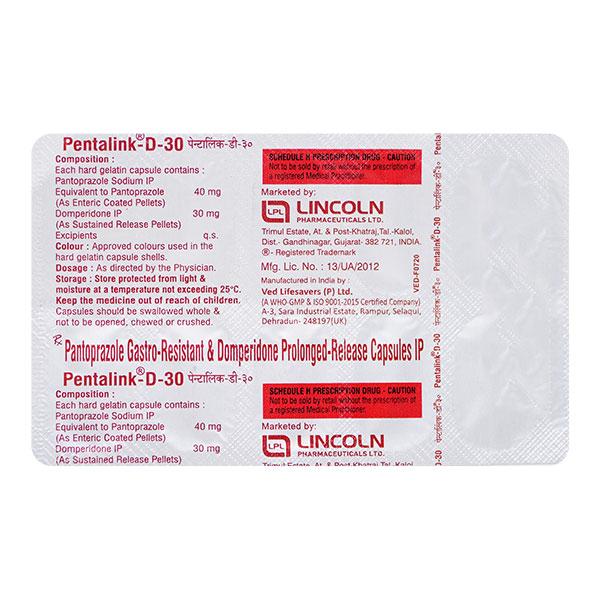 Pentalink D 30/40mg Capsule 10'S