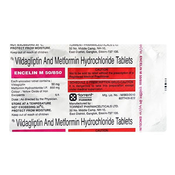 ENCELIN M 50/850mg Tablet 10's