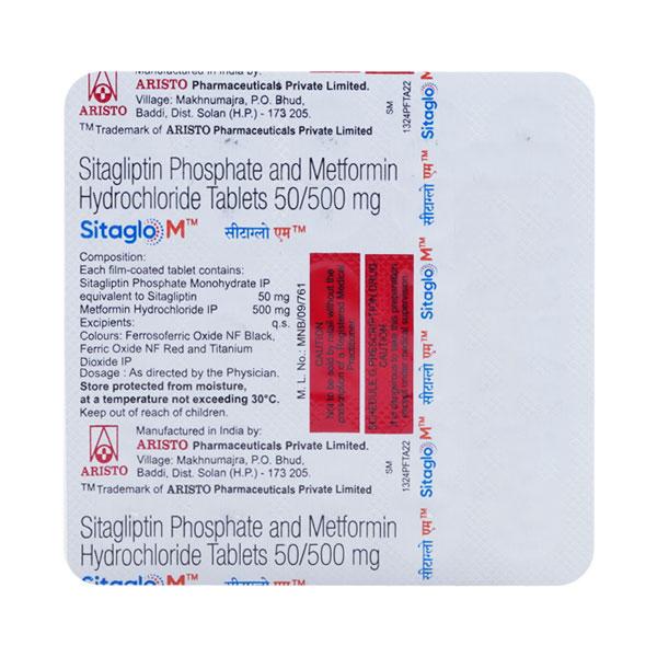 SITAGLO M 50/500 Tablet 15's