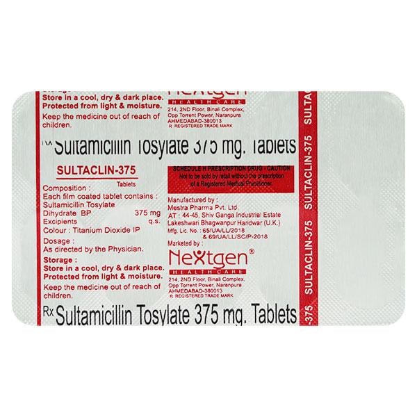 SULTACLIN 375 Tablet 10's