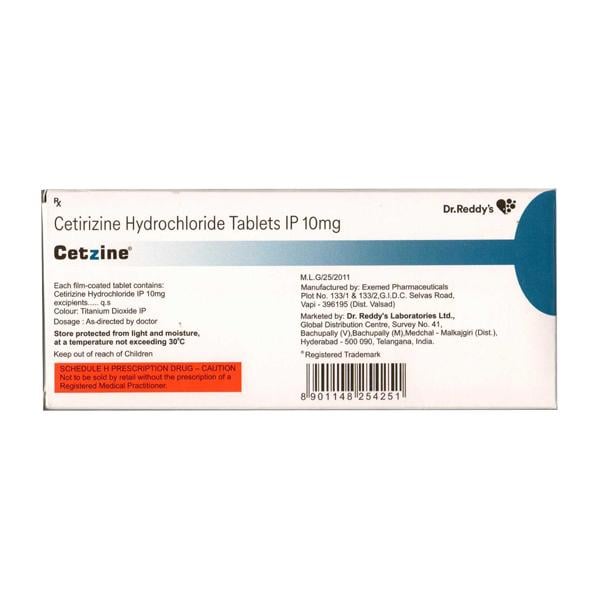 CETZINE 10mg Tablet 15's