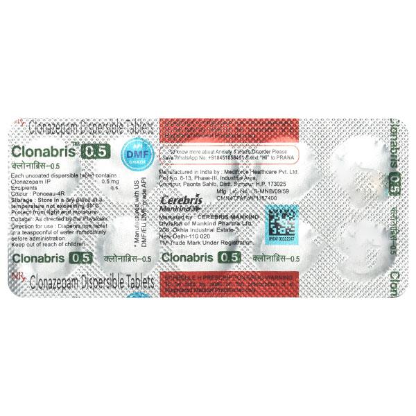 CLONABRIS 0.5 Tablet 10's