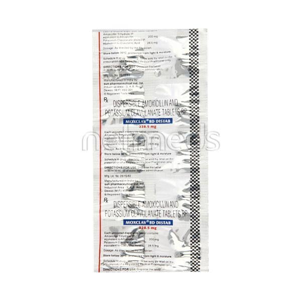 Moxclav BD Distab 228.5mg Tablet 10'S