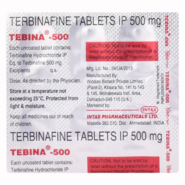 Tebina 500mg Tablet 7'S