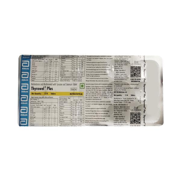 THYROWEL PLUS Gluten Free Tablet 15's