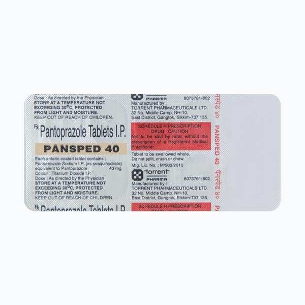 Pansped 40mg Tablet 10'S