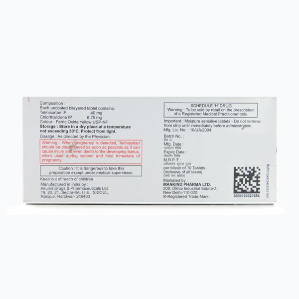 TELMIKIND CT 40/6.25mg Tablet 10's