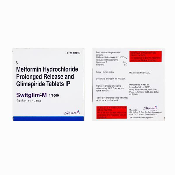 Switglim M 1/1000mg Tablet 15'S
