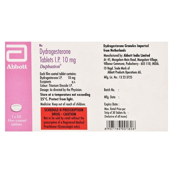 DUPHASTON 10mg Tablet 30's