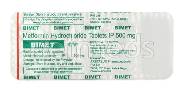 Bimet 500mg Tablet 10'S