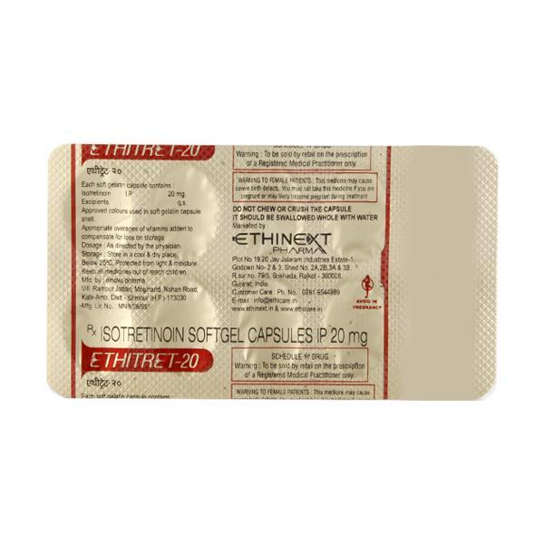 Ethitret 20mg Capsule 10'S