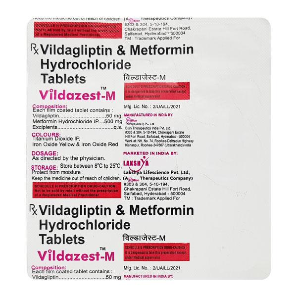 VILDAZEST M 500 Tablet 15's