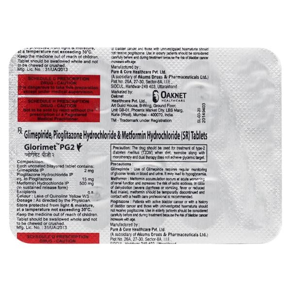 Glorimet PG 2/500/15mg Tablet 10'S