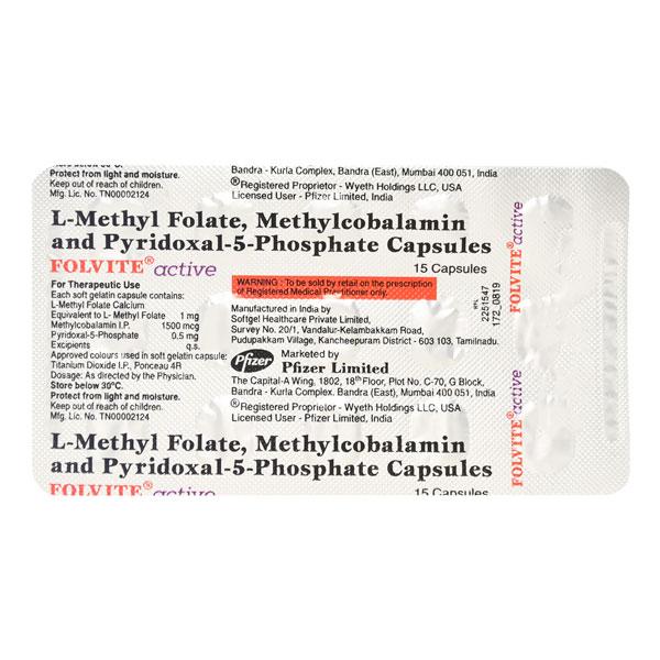 Folvite Active Capsule 15'S