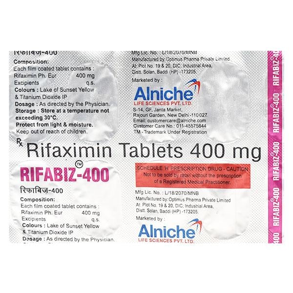 Rifabiz 400mg Tablet 10'S