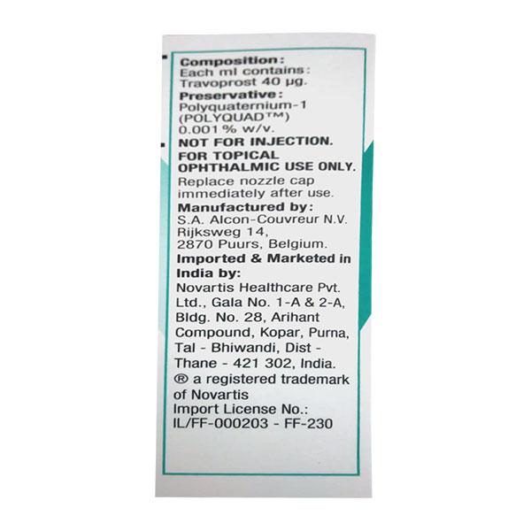 TRAVATAN Ophthalmic Solution 2.5ml