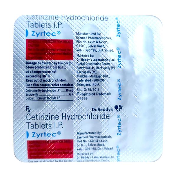 ZYRTEC 10mg Tablet 15's