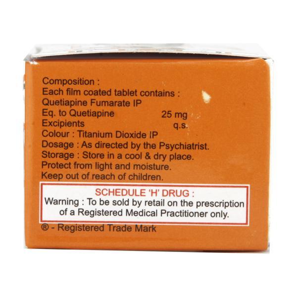 Quetigress 25mg Tablet 10'S