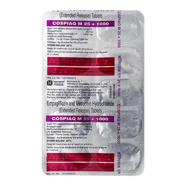 COSPIAQ M 25/1000 Tablet 10's