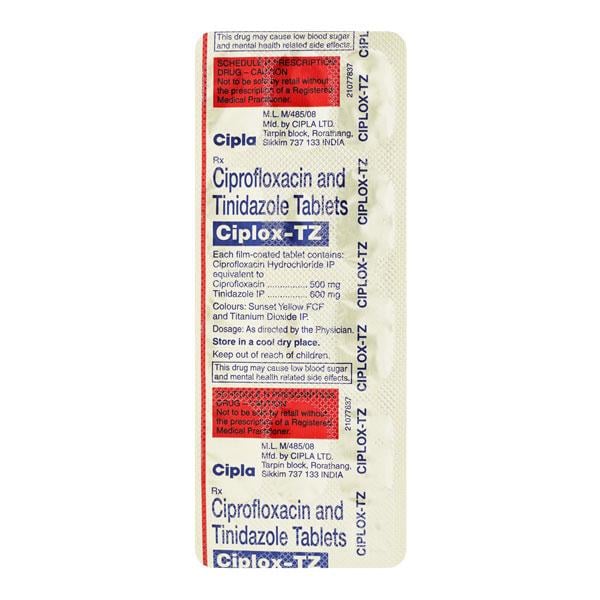 Ciplox TZ Tablet 10'S