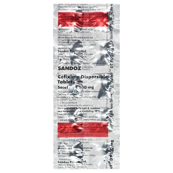 Secef DT 100mg Tablet 10'S