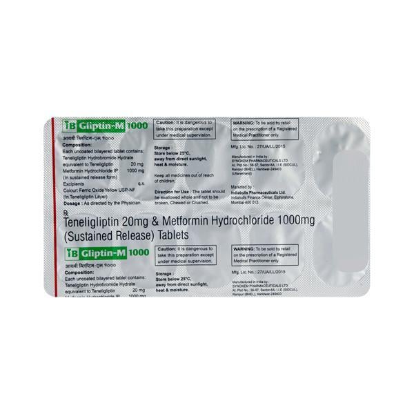 Ibgliptin M 1000mg Tablet 10'S