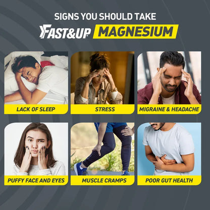 Fast&Up Magnesio Lime and Lemon Flavor, 20 Effervescent Tablets | Magnesium and Zinc for Muscle Health and Stress