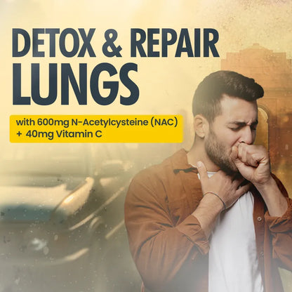 FAST&UP Detox Lung N-Acetylcysteine 600mg + Vitamin C Strawberry